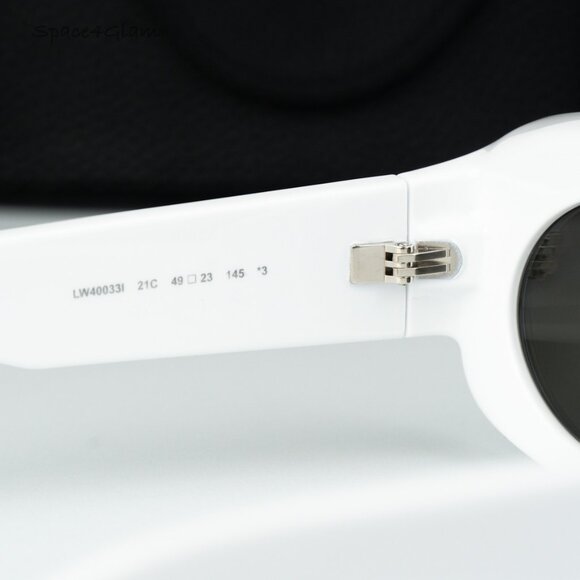 Loewe Women Sunglasses White Grey Silver Mirror Rectangle LW40033I 21C BRAND NEW - Picture 6 of 12